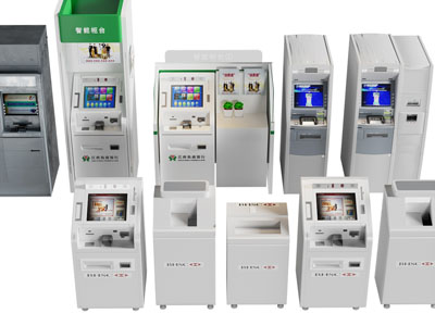 现代自动取款机、智能柜台、查询机3d模型 现代自动取款机、智能柜台、查询机