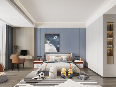 现代卧室、儿童房