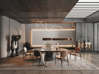 后现代客厅餐厅