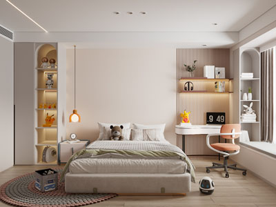 现代儿童房、卧室