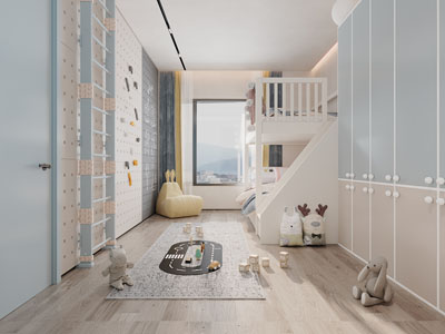 现代儿童房、卧室