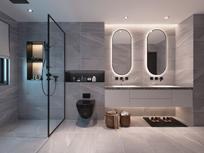 现代卫浴间、洗手间