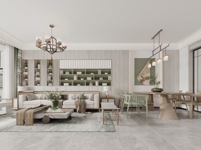 新中式客厅餐厅