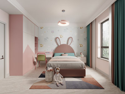 现代儿童房、卧室