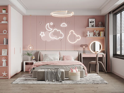 现代公主房、儿童房、卧室
