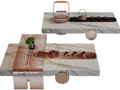 新中式大理石茶几