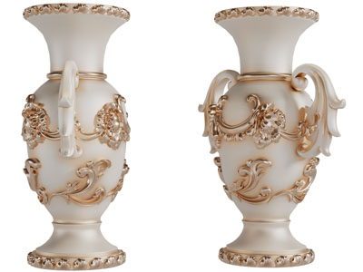 欧式装饰雕花的陶瓷花瓶