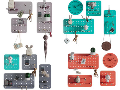 现代墙面装饰收纳架