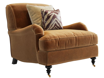 欧式布艺单人沙发3d模型 欧式布艺单人沙发