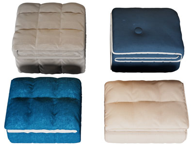 新中式方形坐墩、沙发凳