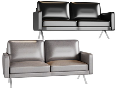 现代双人沙发3d模型 现代双人沙发