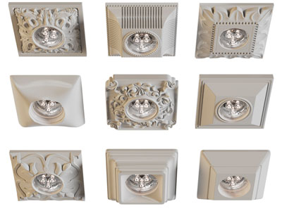 欧式方形雕花浴霸、暖风扇