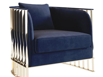 现代轻奢单人沙发3d模型 现代轻奢单人沙发