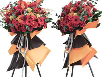 现代玫瑰花花束摆件