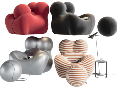 现代布艺单人沙发3d模型 现代布艺单人沙发