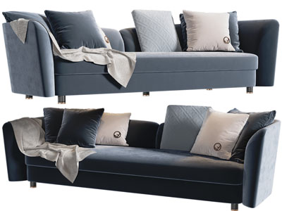 现代布艺多人沙发3d模型 现代布艺多人沙发