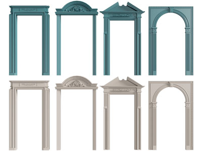 欧式门拱、门套、垭口3d模型 欧式门拱、门套、垭口