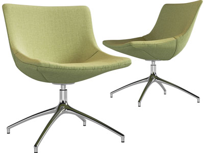 现代十字支架的休闲椅子