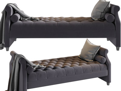 新古典菱形花纹的沙发凳