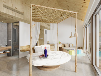 侘寂风酒店客房套房