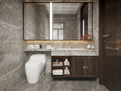 新中式洗手间、卫浴间