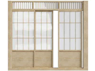 日式实木推拉门