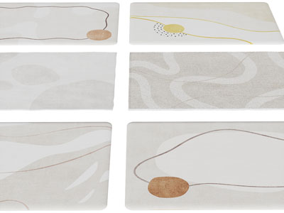 现代长方形地毯3d模型 现代长方形地毯