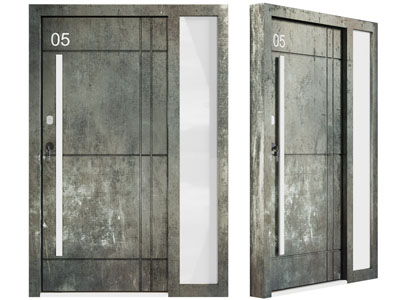 工业风做旧平开门