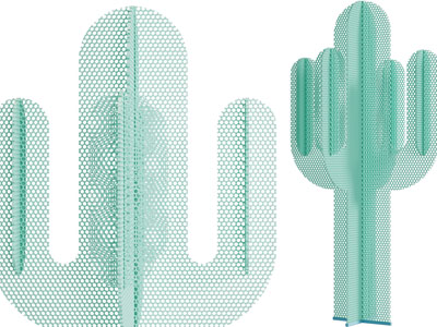 现代仙人掌造的雕塑雕刻