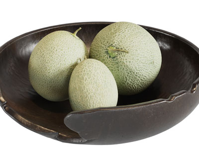 现代果盘里的哈密瓜