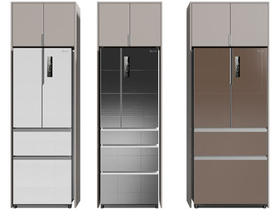 现代嵌入柜体的冰箱