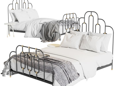 北欧铁艺双人床