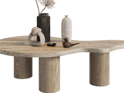 侘寂风不规则茶几