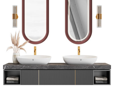 现代双盆洗手台