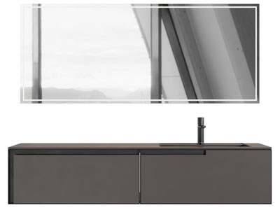 现代长方形洗手台