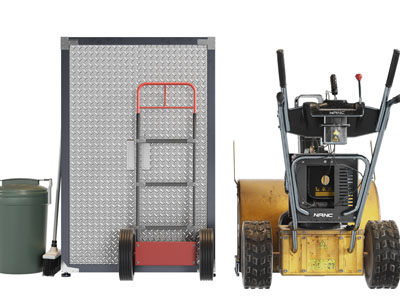 现代割草机、小推车园艺设备