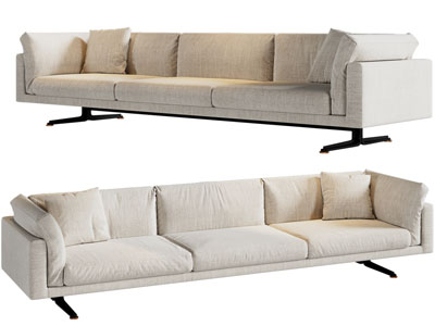 现代布艺多人沙发3d模型 现代布艺多人沙发