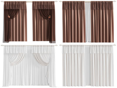 新中式布艺窗帘窗纱