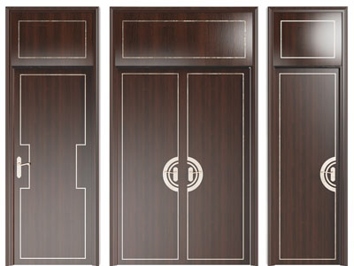 新中式单扇、双扇平开门