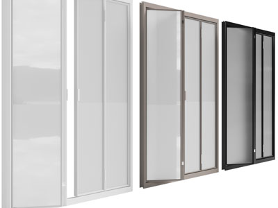 现代三扇平开窗