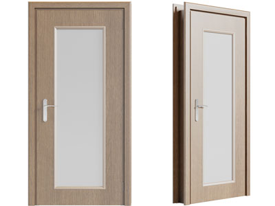 现代实木平开门