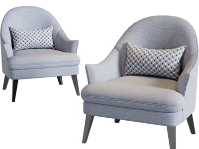 现代布艺单人沙发3d模型 现代布艺单人沙发