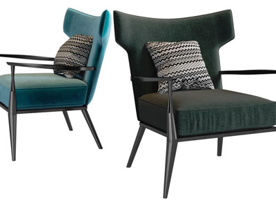 北欧休闲沙发椅子3d模型 北欧休闲沙发椅子