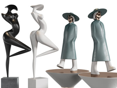 现代抽象小人雕塑雕刻