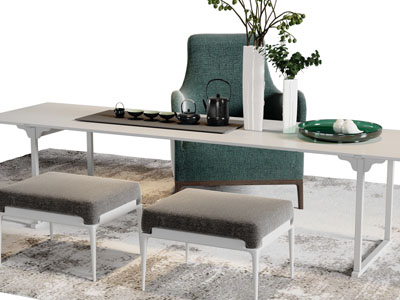 新中式茶桌椅组合