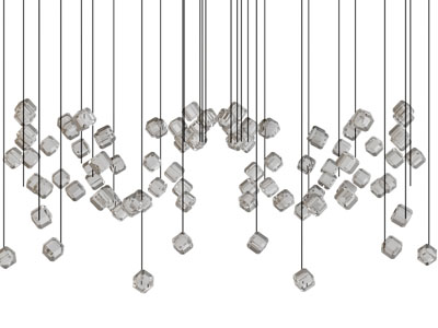 现代方形水晶吊灯