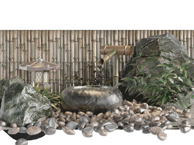 新中式石头、水景景观园艺小品