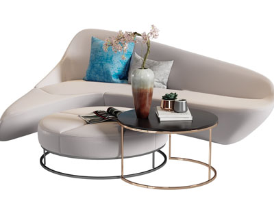 后现代异形沙发、茶几组合