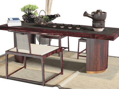 新中式实木茶桌椅组合