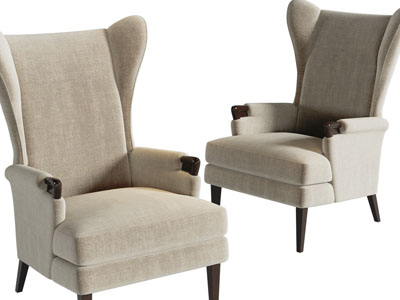 美式布艺单人沙发3d模型 美式布艺单人沙发